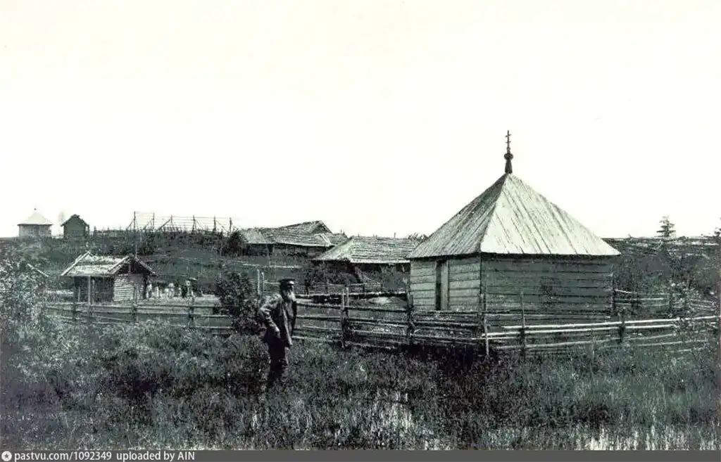 Часовня над истоком Волги, фото 1890 года