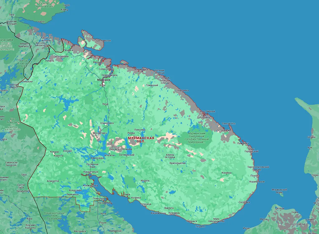 Карта Мурманской области