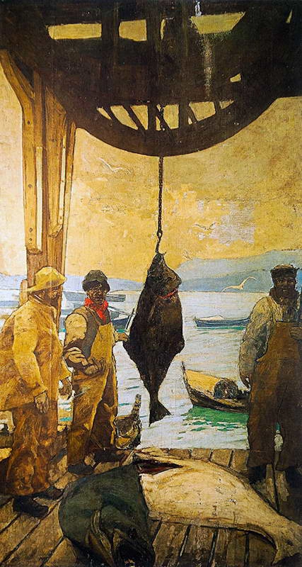 К. А. Коровин. Фактория на Мурмане. Панно для павильона «Север» на Всероссийской выставке в Нижнем Новгороде. 1896