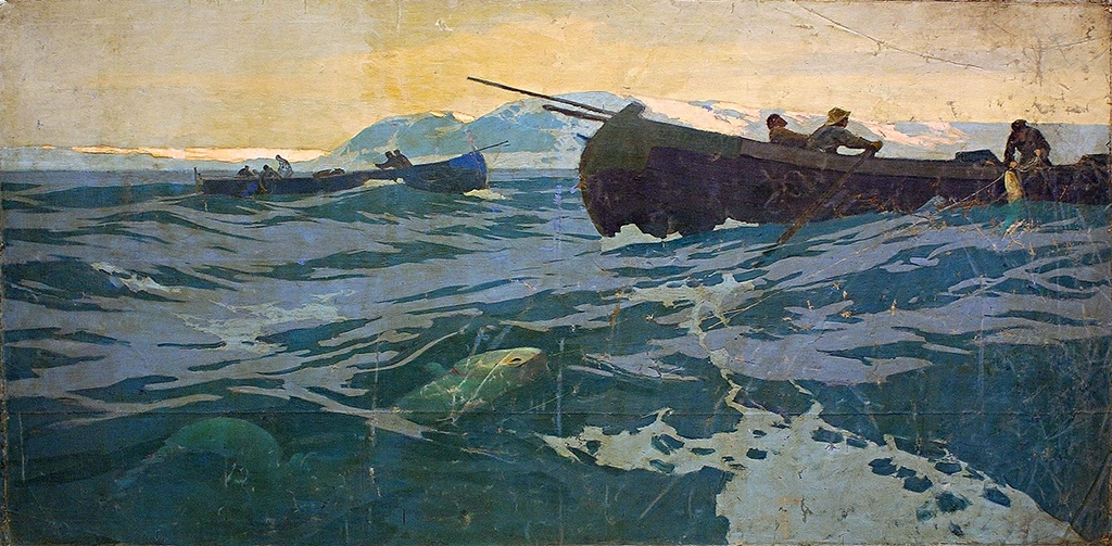 Константин Коровин. Ловля рыбы на Мурманском море. 1896. Холст, масло. Государственная Третьяковская галерея