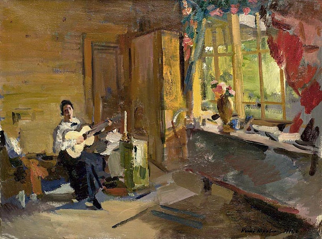 Константин Коровин. Девушка с гитарой. 1916. Холст, масло. Вологодская областная картинная галерея